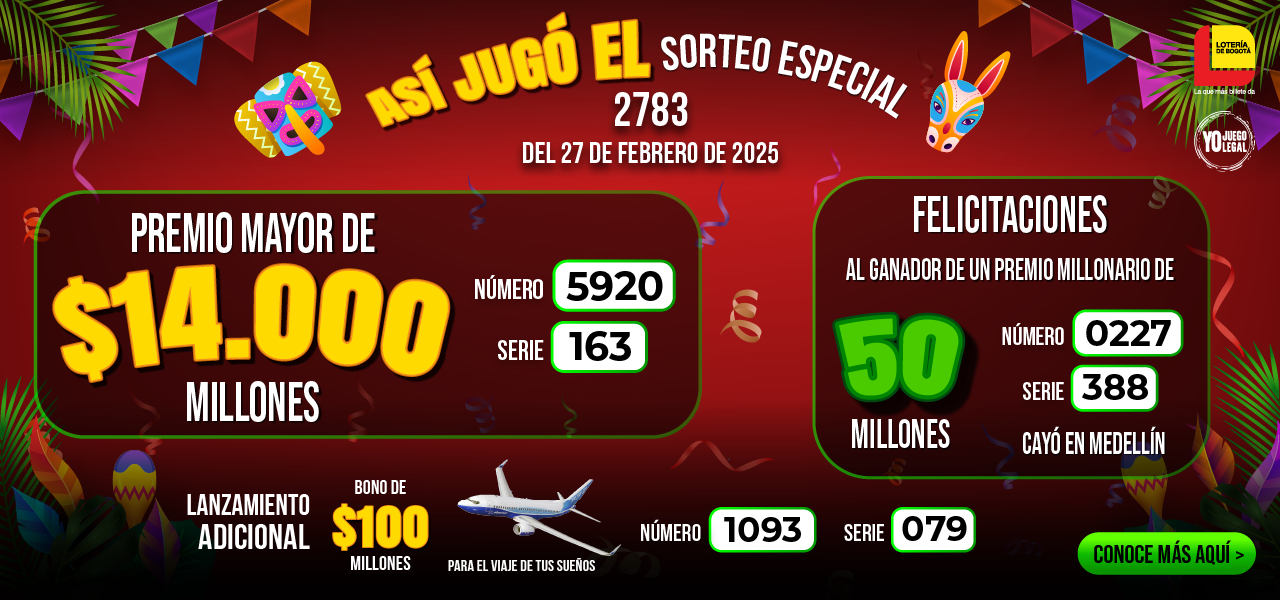 Resultados Sorteo 2783