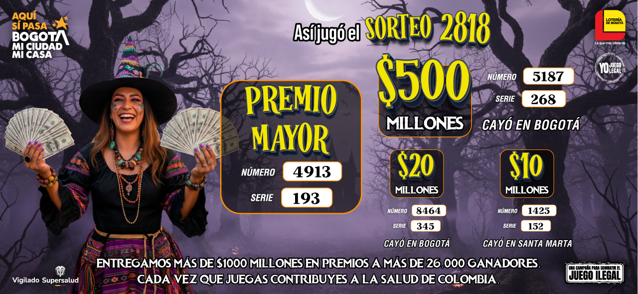Resultados sorteo 2818