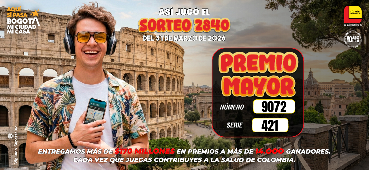 Así jugó el sorteo 2840
