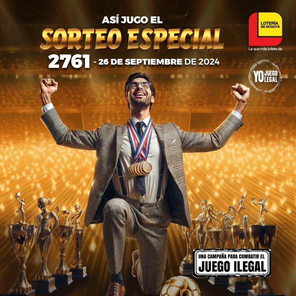 Resultados sorteo2761 de la Lotería de Bogotá